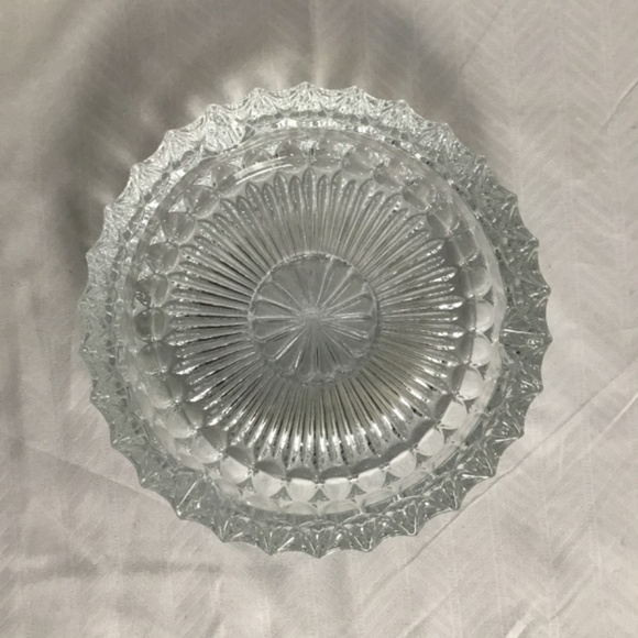 Large Heavy Lead Crystal Glass Ashtray Made in Italy Clear Vintage 7 1/2" - Picture 11 of 11
